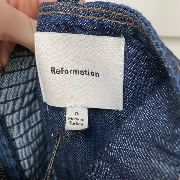 Reformation denim corset midi dress - Picture 7 of 11